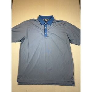 FootJoy Golf Polo Shirt Men's 2XL Short Sleeve Blue Athletic Golfing